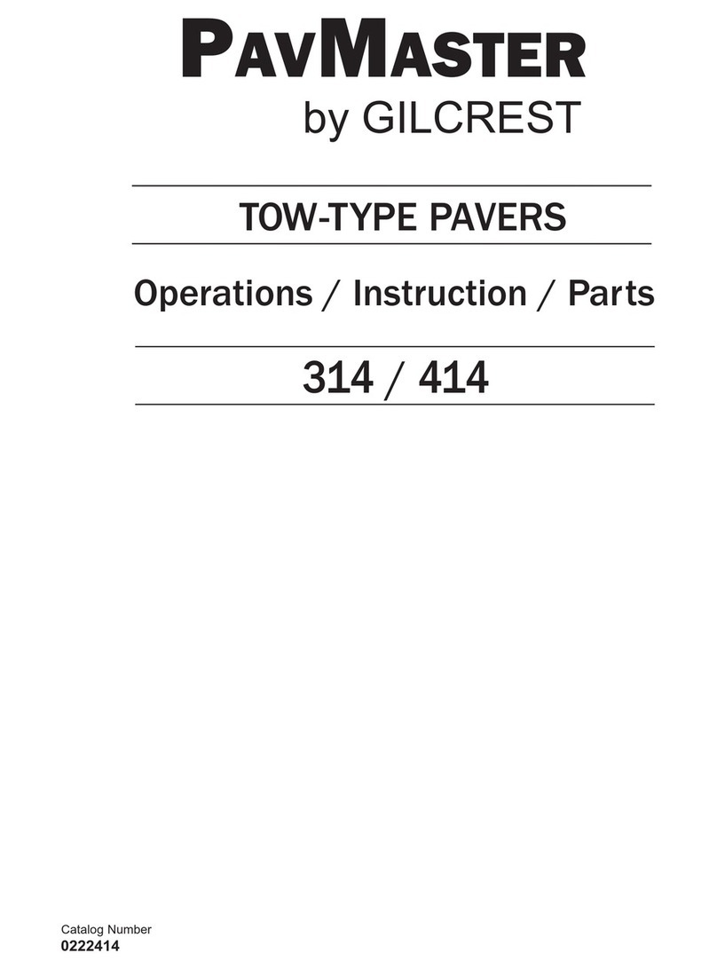 GILCREST PavMaster 314 Operations/Instruction/Parts