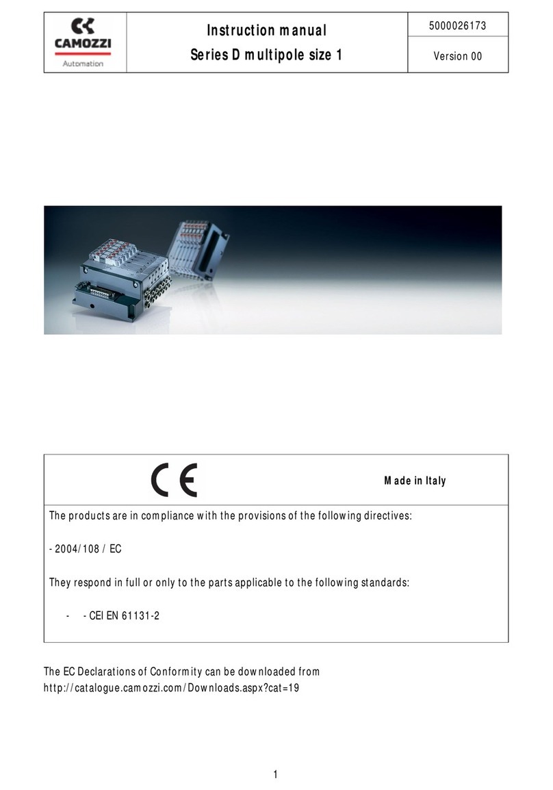 Camozzi D Series instruction manual Camozzi D Series instruction manual