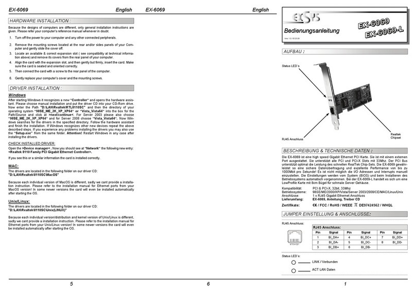 Exsys EX-6069 user manual