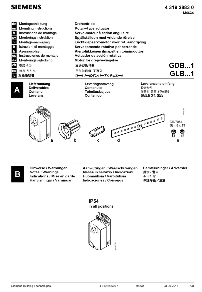 Siemens GDB 1 Series User manual