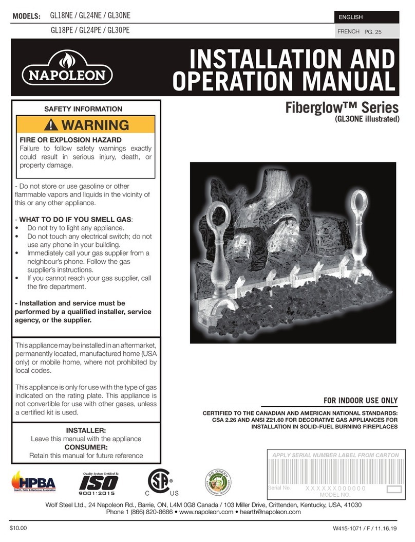 Napoleon Fiberglow Series User manual Napoleon Fiberglow Series User manual