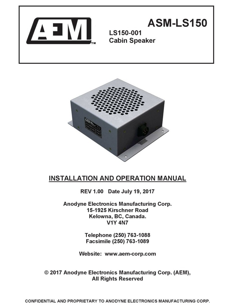 AEM ASM-LS150 Installation and operation manual