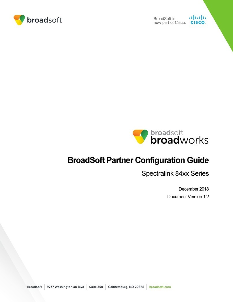 Cisco BroadSoft BroadWorks Spectralink 84 Series User manual
