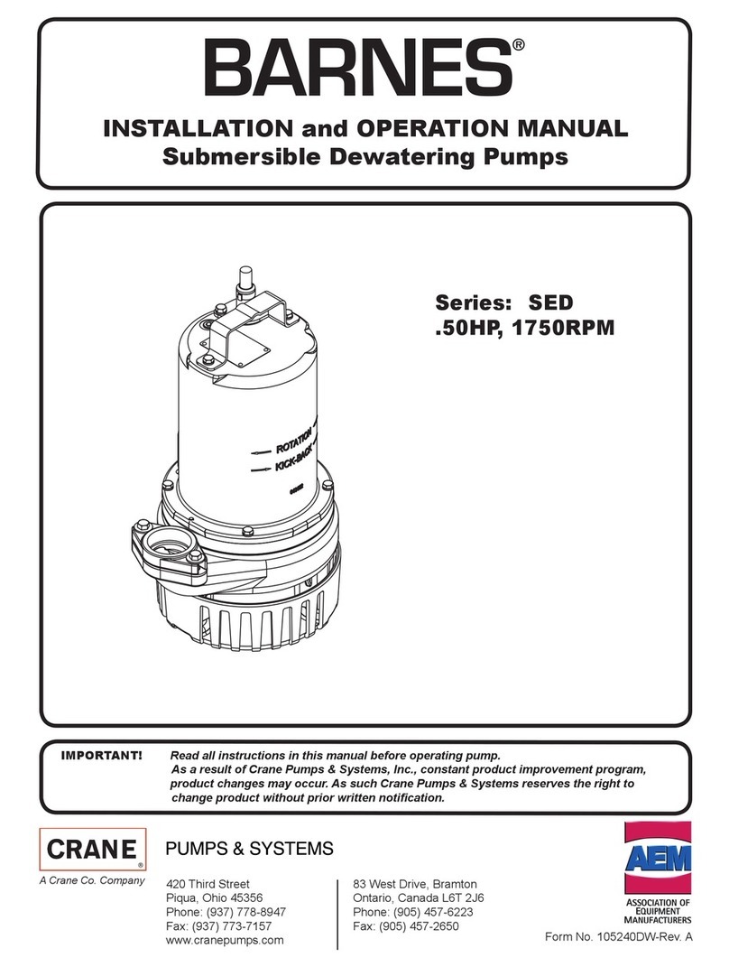Crane Barnes SED Series User manual