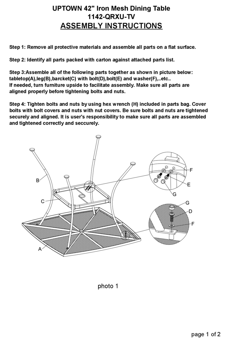 Woodard UPTOWN 1142-QRXU-TV Assembly instructions