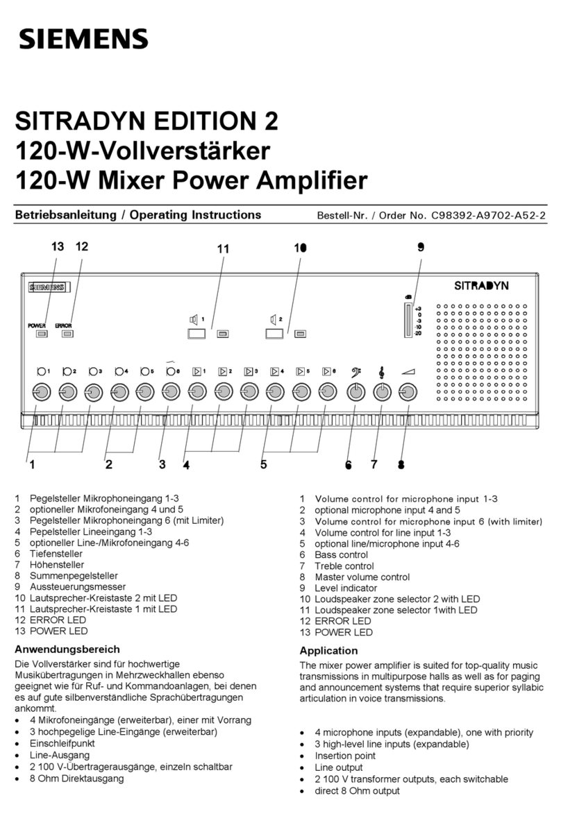 Siemens SITRADYN EDITION 2 User manual
