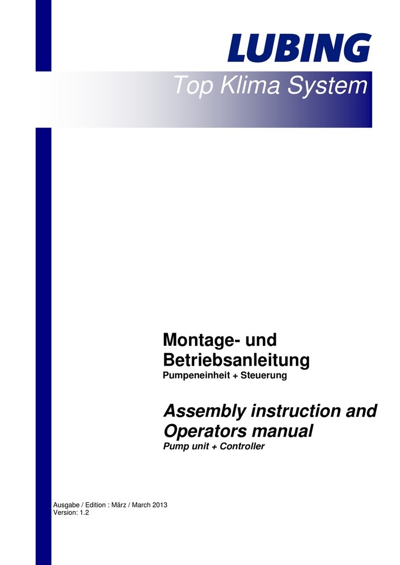 Lubing Top Climate System Assembly instructions and operator's manual