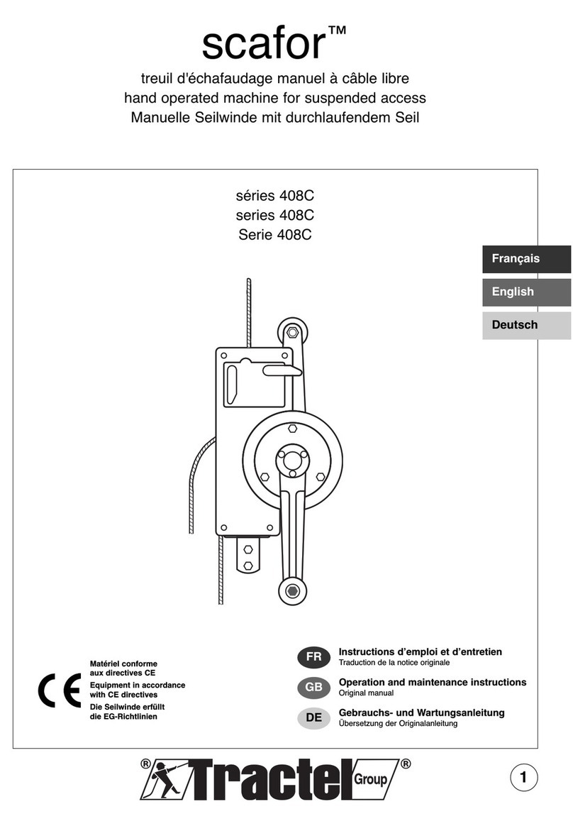 Tractel Group scafor 408C Series Operation and maintenance instructions
