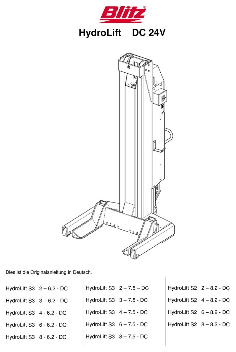 Blitz HydroLift Series operating instructions