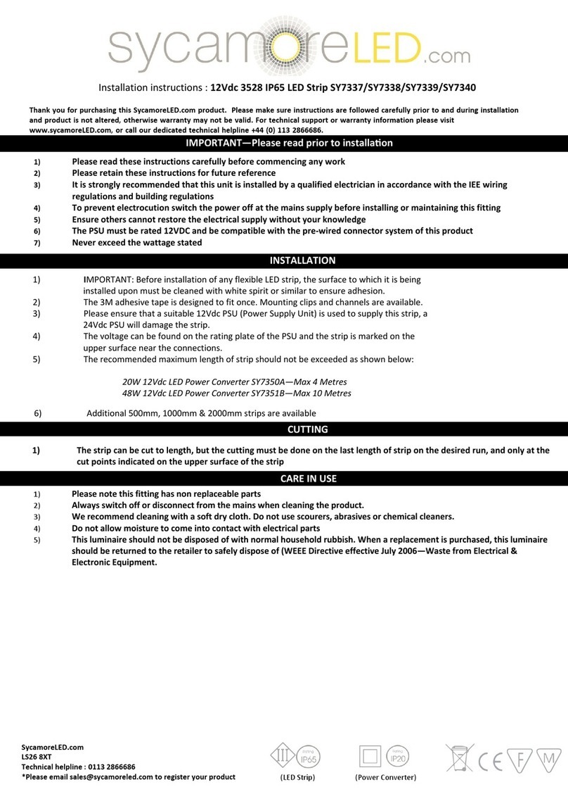 Sycamore SY7337 installation instructions