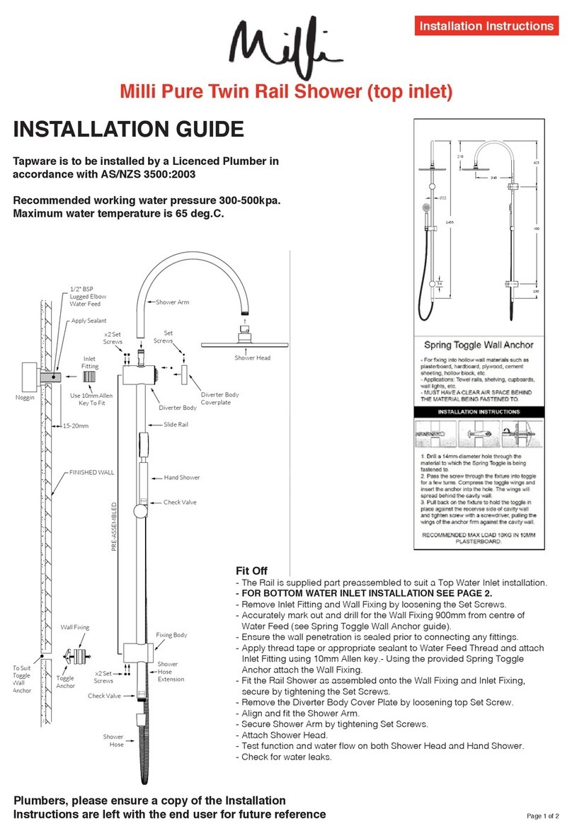 Milli Pure Twin Rail installation instructions