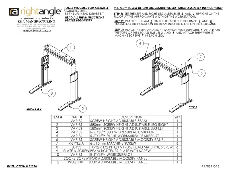 RIGHT ANGLE R-STYLE Series Assembly instructions