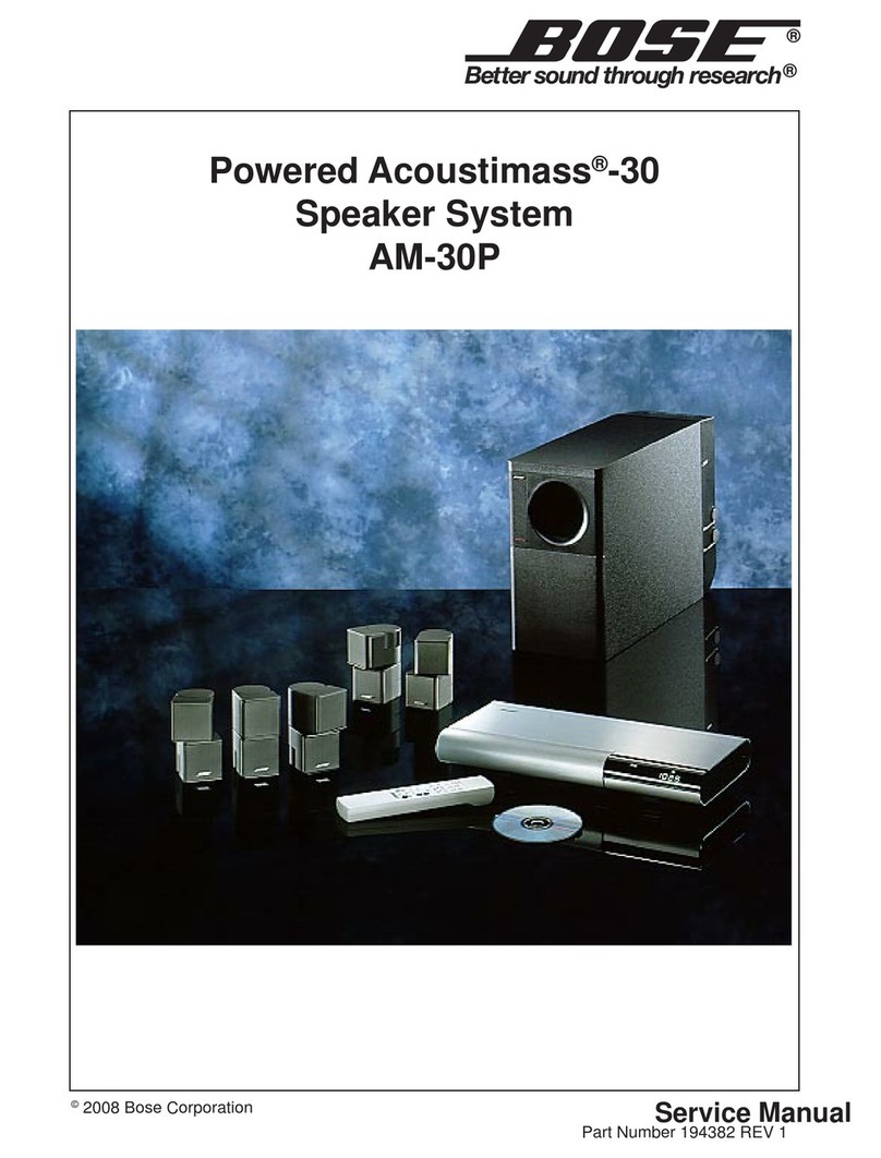 Bose Powered Acoustimass 30 User manual