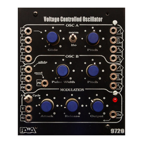Paia 9720 Assembly and using manual