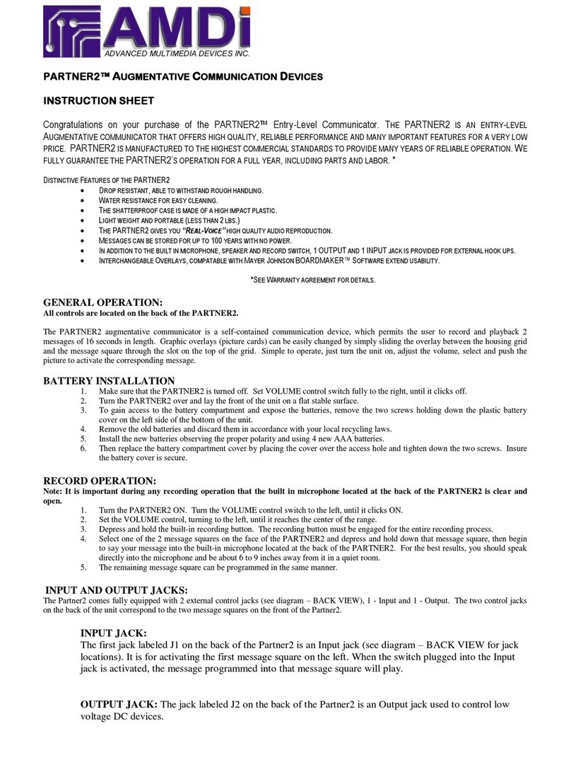 Amdi PARTNER2 instruction sheet