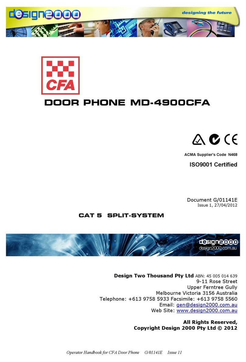 Design 2000 MD-4900CFA Handbook