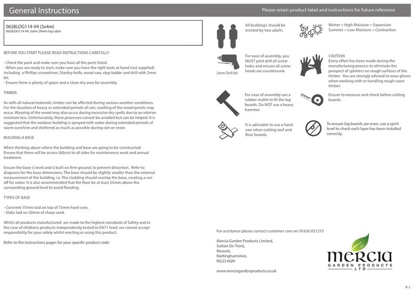 Mercia Garden Products 0628LOG114-V4 Instruction manual Mercia Garden Products 0628LOG114-V4 Instruction manual