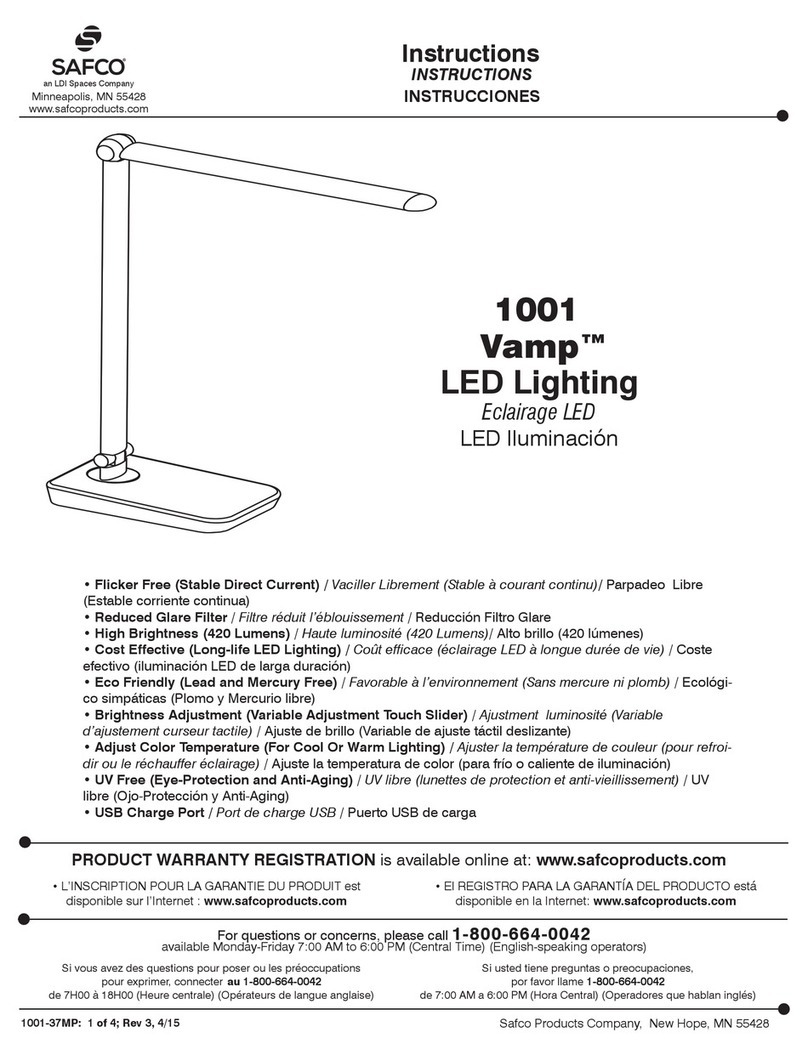 LDI Spaces SAFCO Vamp 1001 instructions