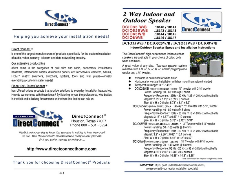 DirectConnect DCIO35W Technical specifications and installation instructions