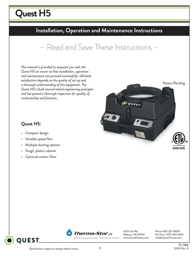 Quest Engineering H5 Installation, operation and maintenance instructions