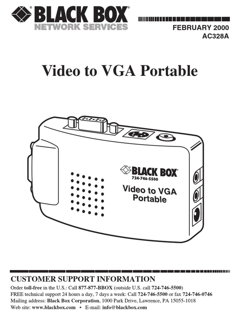 Black Box Video to VGA Converter User manual