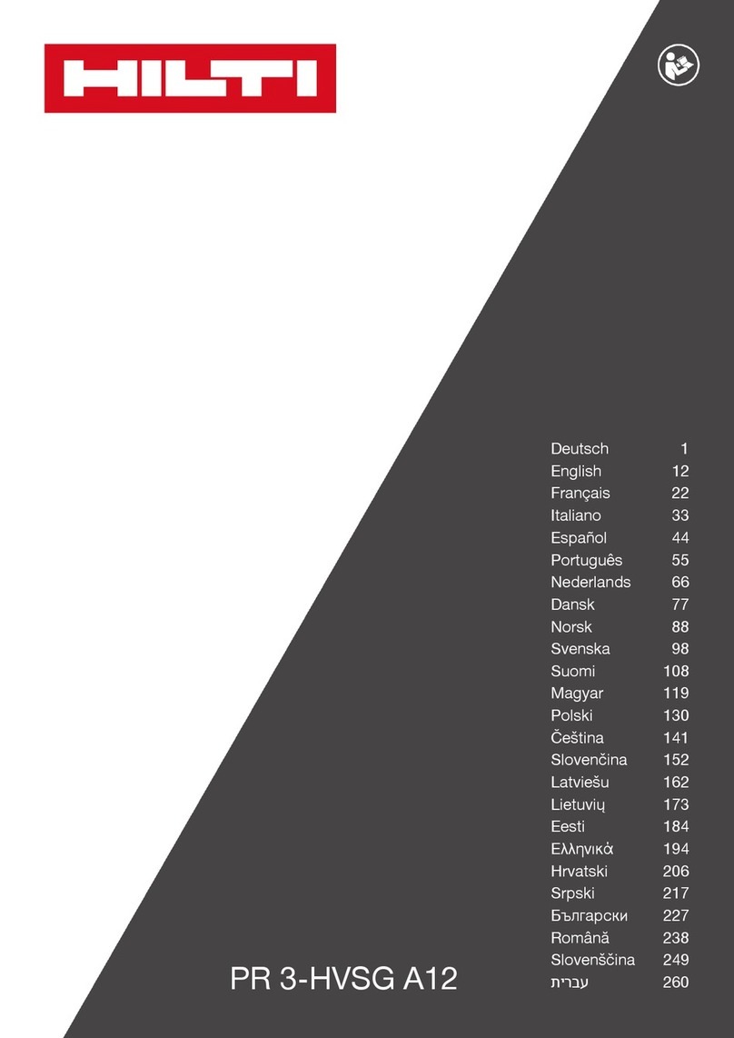 Hilti PR 3-HVSG A12 User manual