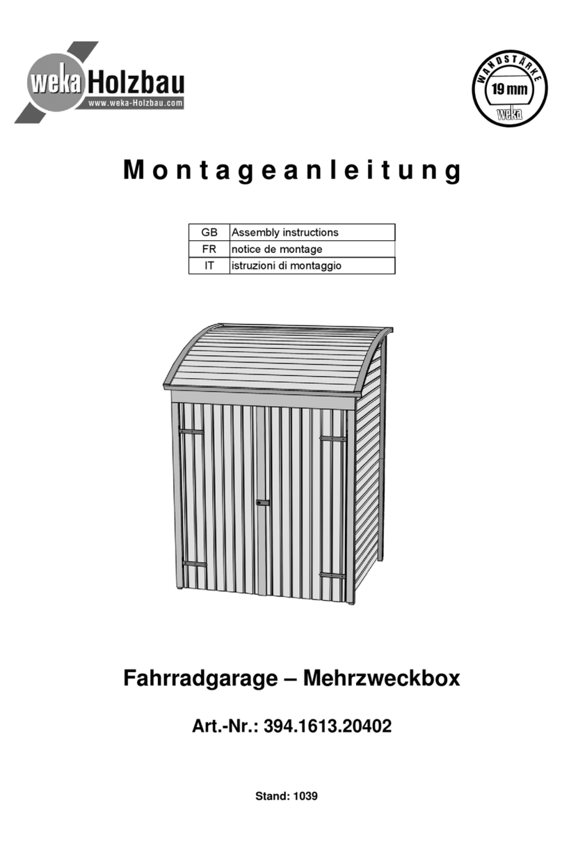Weka Holzbau 394.1613.20402 Assembling instructions Weka Holzbau 394.1613.20402 Assembling instructions