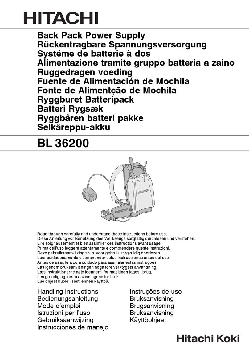Hitachi BL 36200 Handling instructions Hitachi BL 36200 Handling instructions
