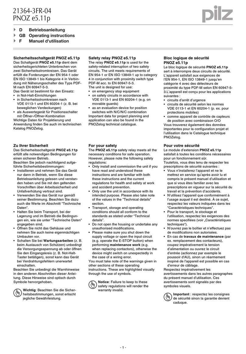 Pilz PNOZ e5.11p operating instructions