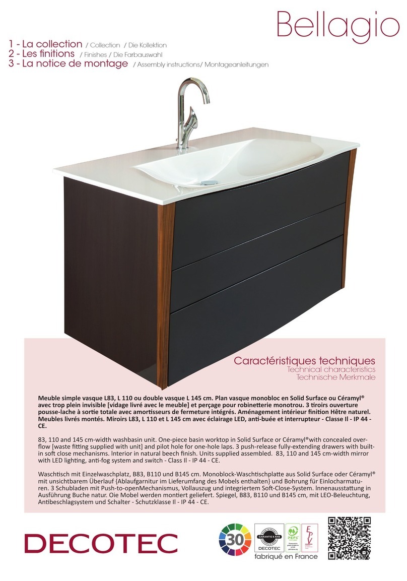 Decotec Bellagio Series User manual