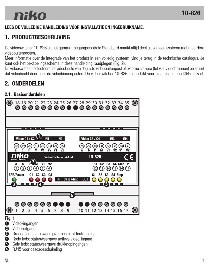 Niko 10-826 User manual