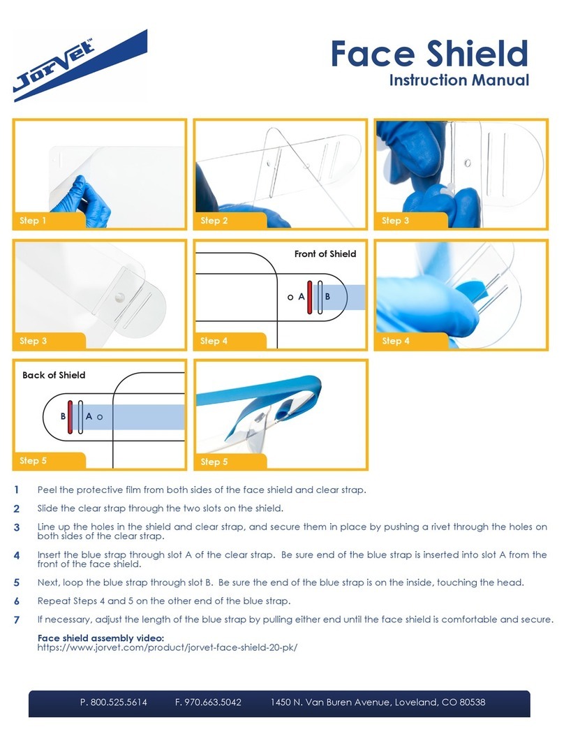 Jorvet Face Shield instruction manual