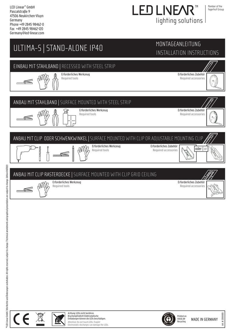 LED Linear ULTIMA-S installation instructions
