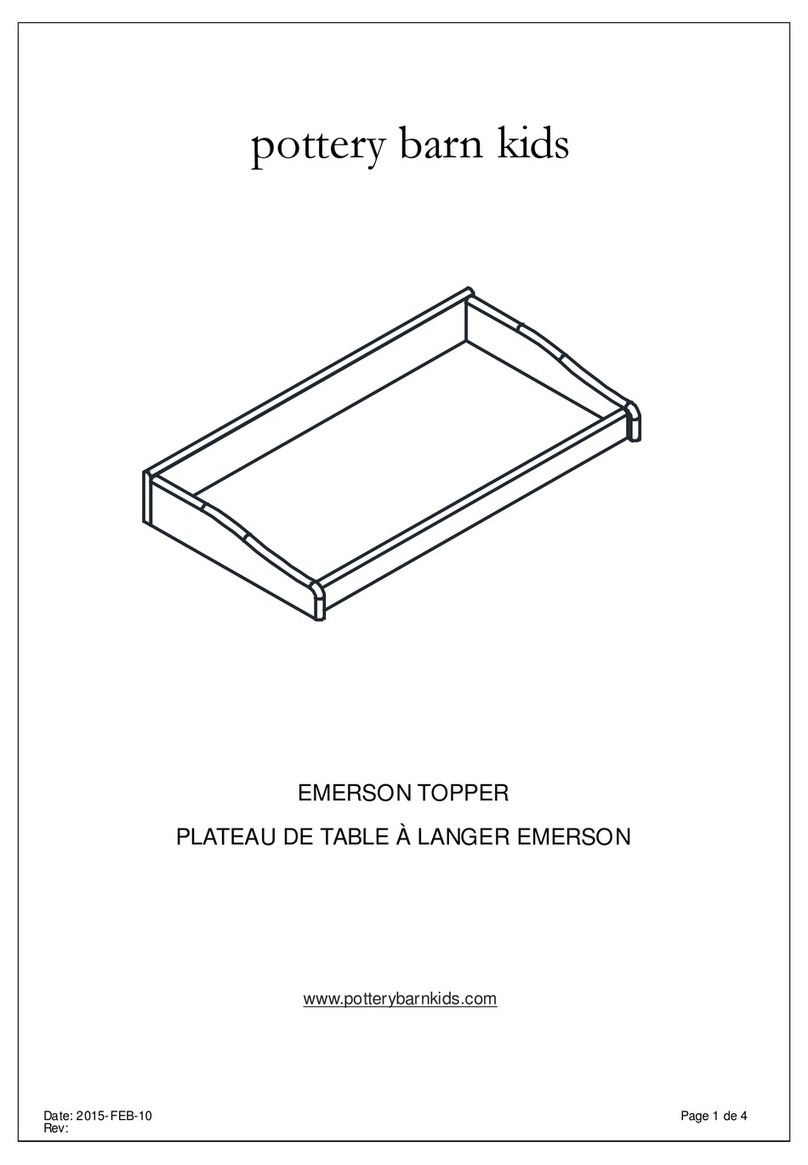 pottery barn kids EMERSON TOPPER quick start guide