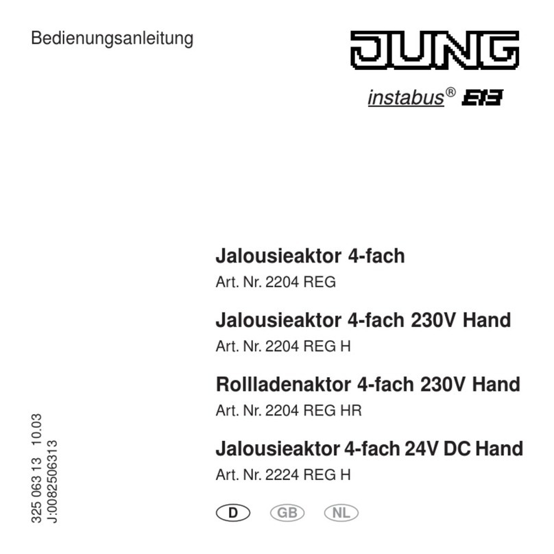 Jung 2204 REG User manual Jung 2204 REG User manual