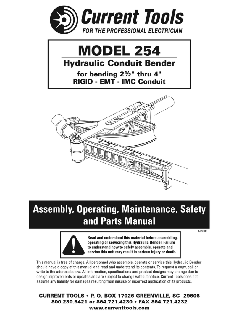 Current Tools 254 Assembly operation maintenance