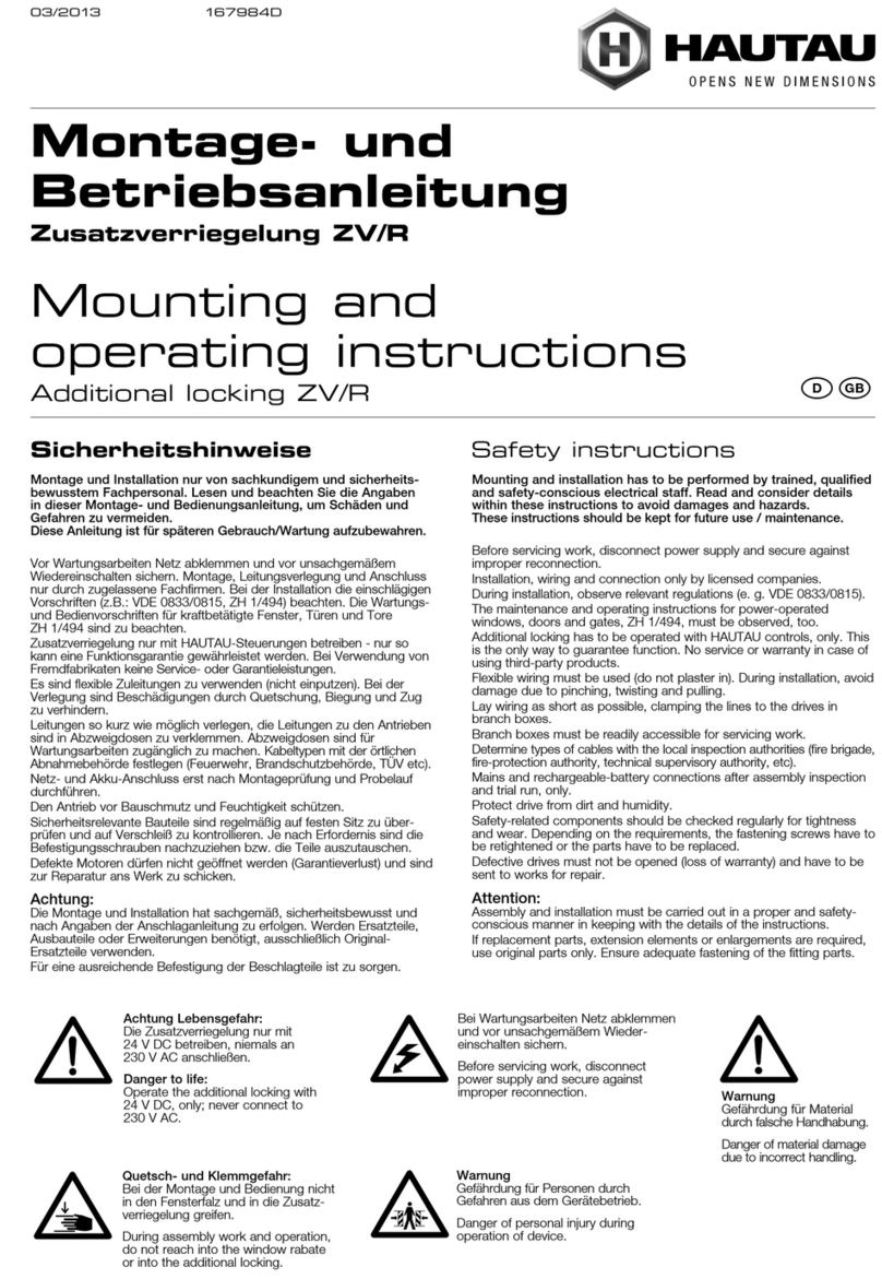 HAUTAU ZV/R Service manual