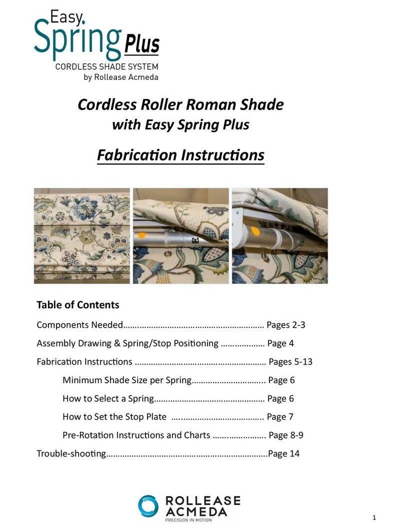 rollease acmeda Easy Spring Plus Fabrication Instructions rollease acmeda Easy Spring Plus Fabrication Instructions