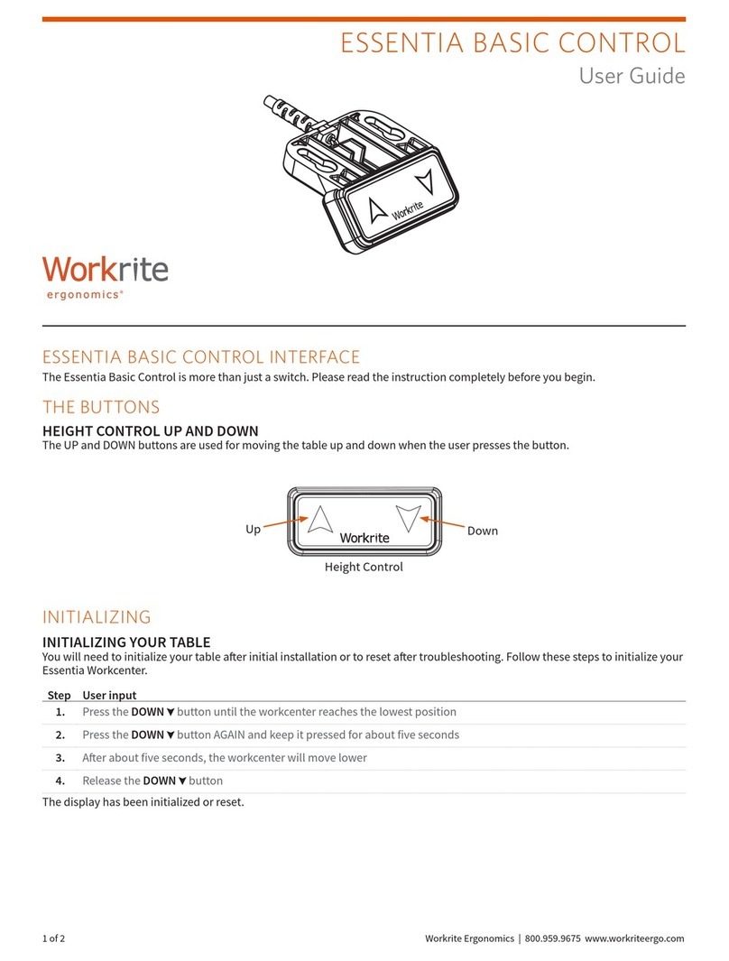 Workrite ESSENTIA BASIC CONTROL user guide