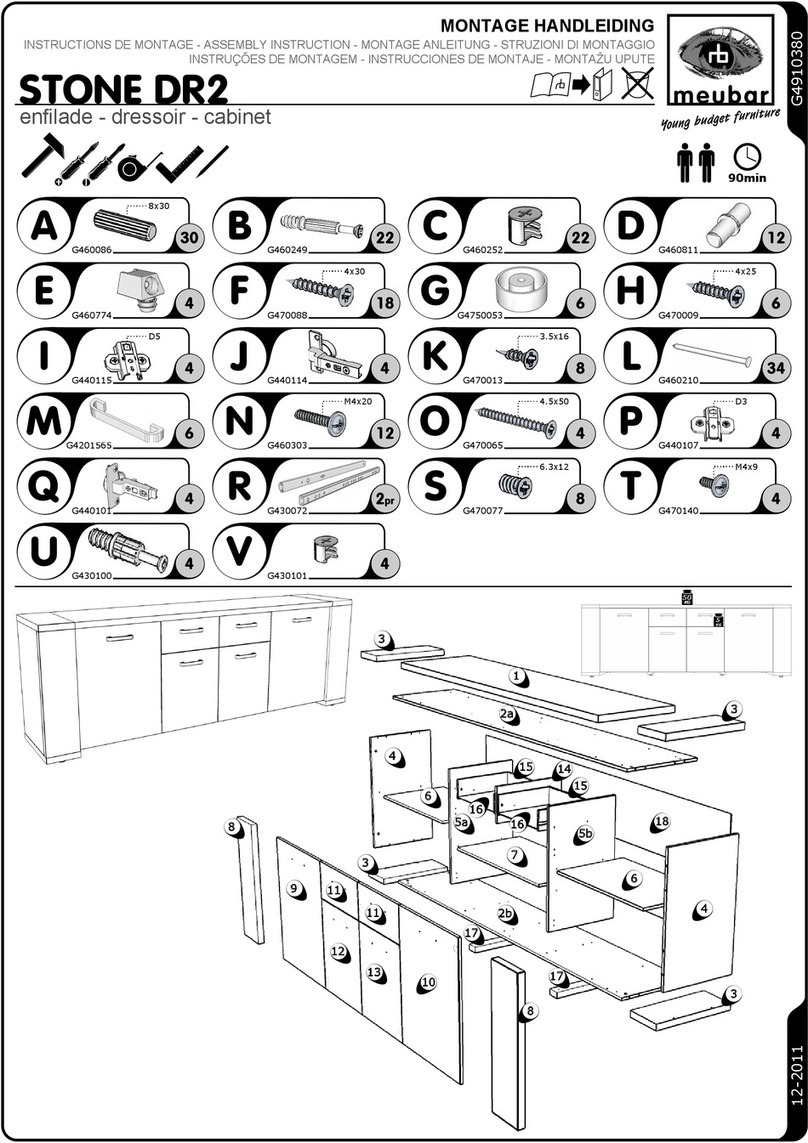 meubar STONE DR2 G4910380 Assembly instruction