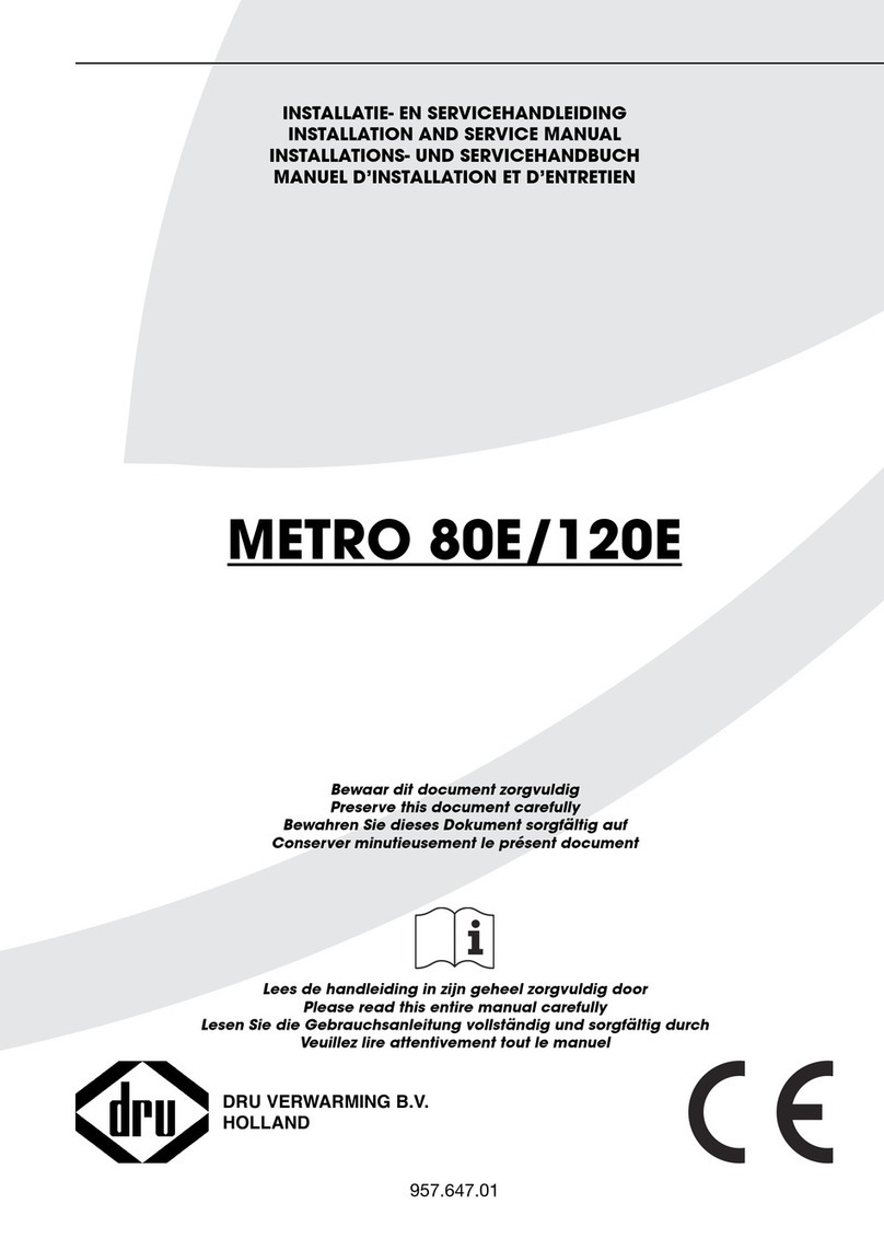 Dru Metro 80E Installation and service manual