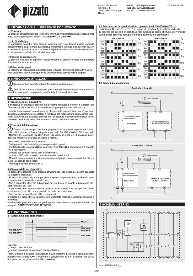 pizzato CS ME-30 Series User manual