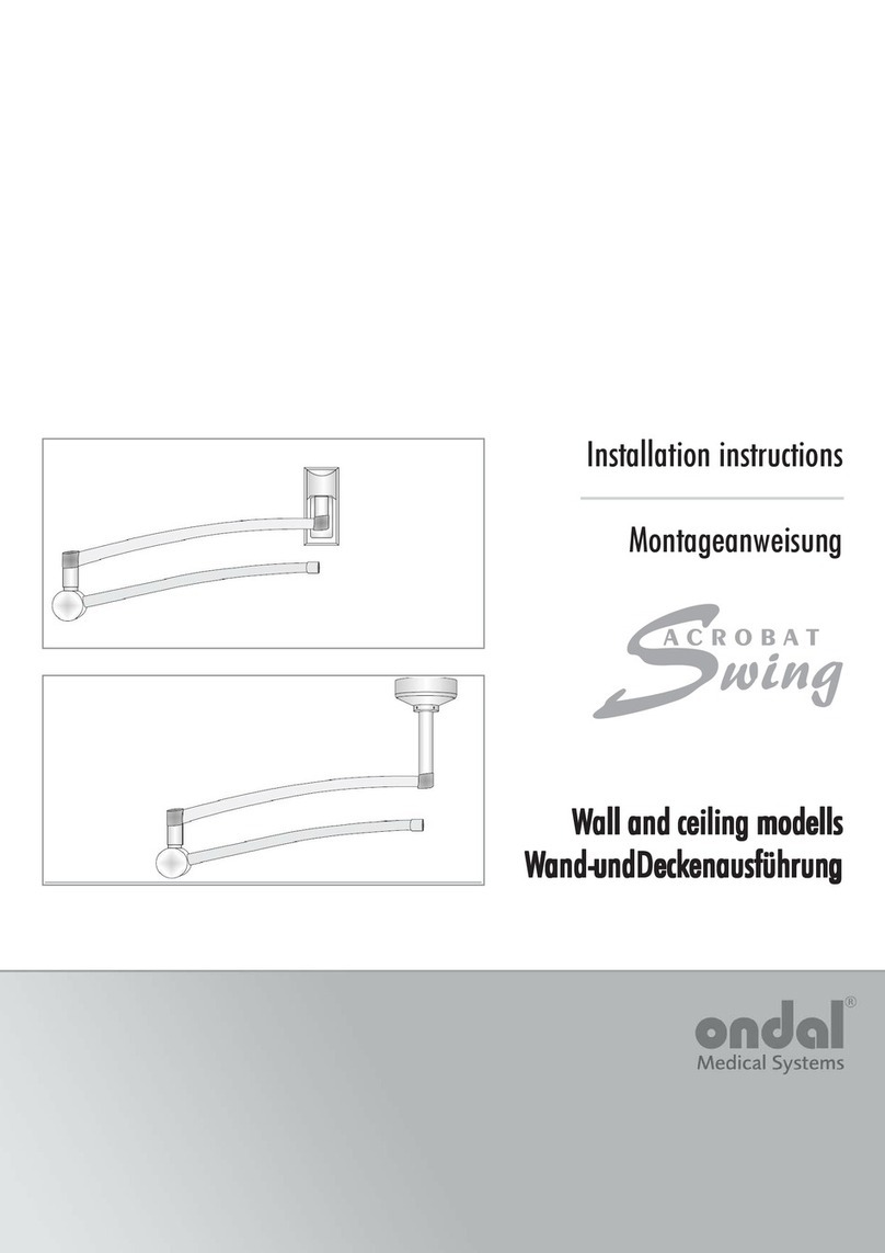 Ondal Acrobat Swing Ceiling-unit installation instructions Ondal Acrobat Swing Ceiling-unit installation instructions
