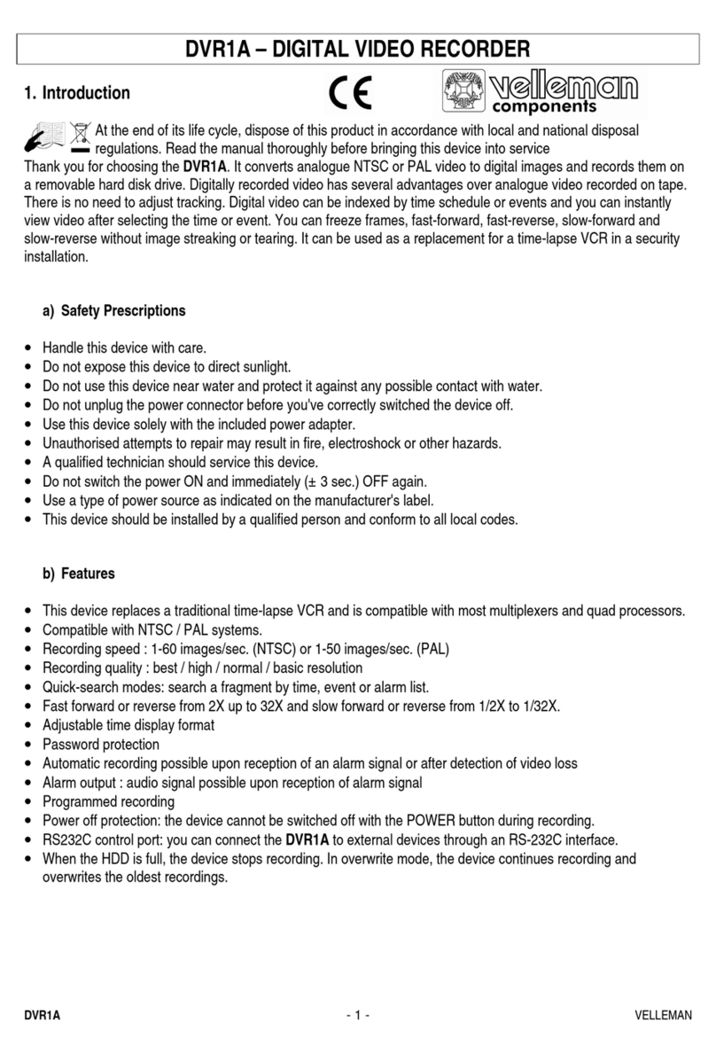 Velleman DVR1A User manual