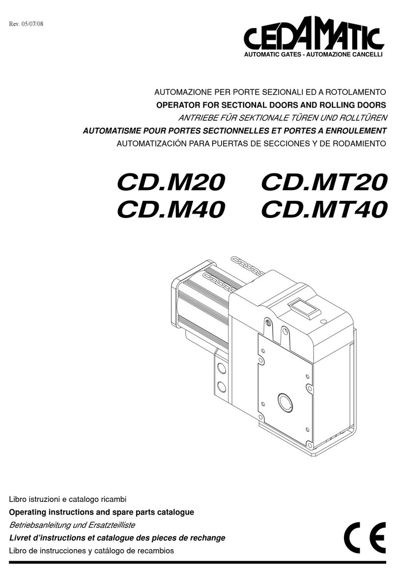 cedamatic CD.M20 Operating instructions and spare parts catalogue