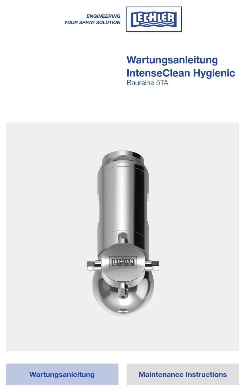 Lechler IntenseClean Hygienic 5TA Series Maintenance instructions
