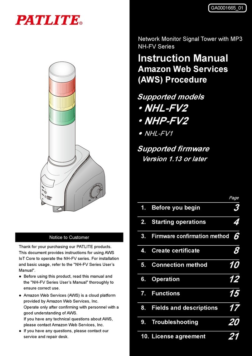 Patlite NH-FV Series instruction manual