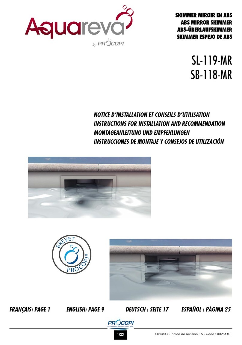 Procopi Aquareva SL-119-MR Instructions for installation and recommendation