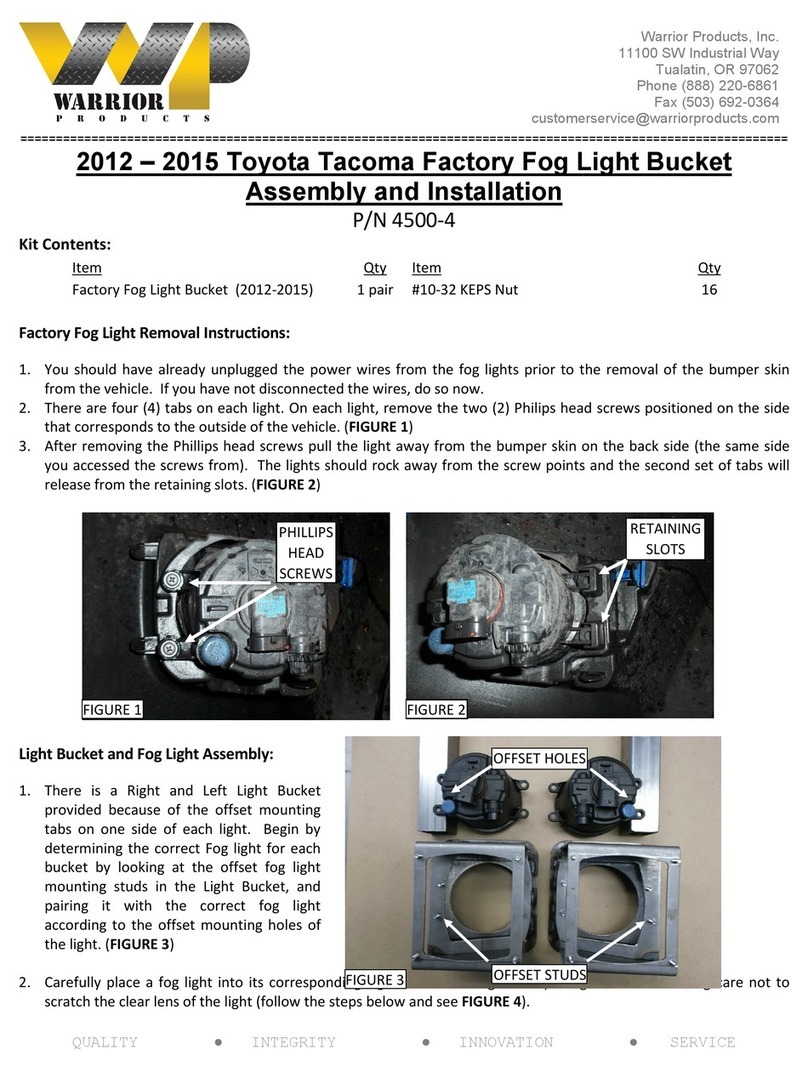 Warrior Products 4500-4 Assembly and installation