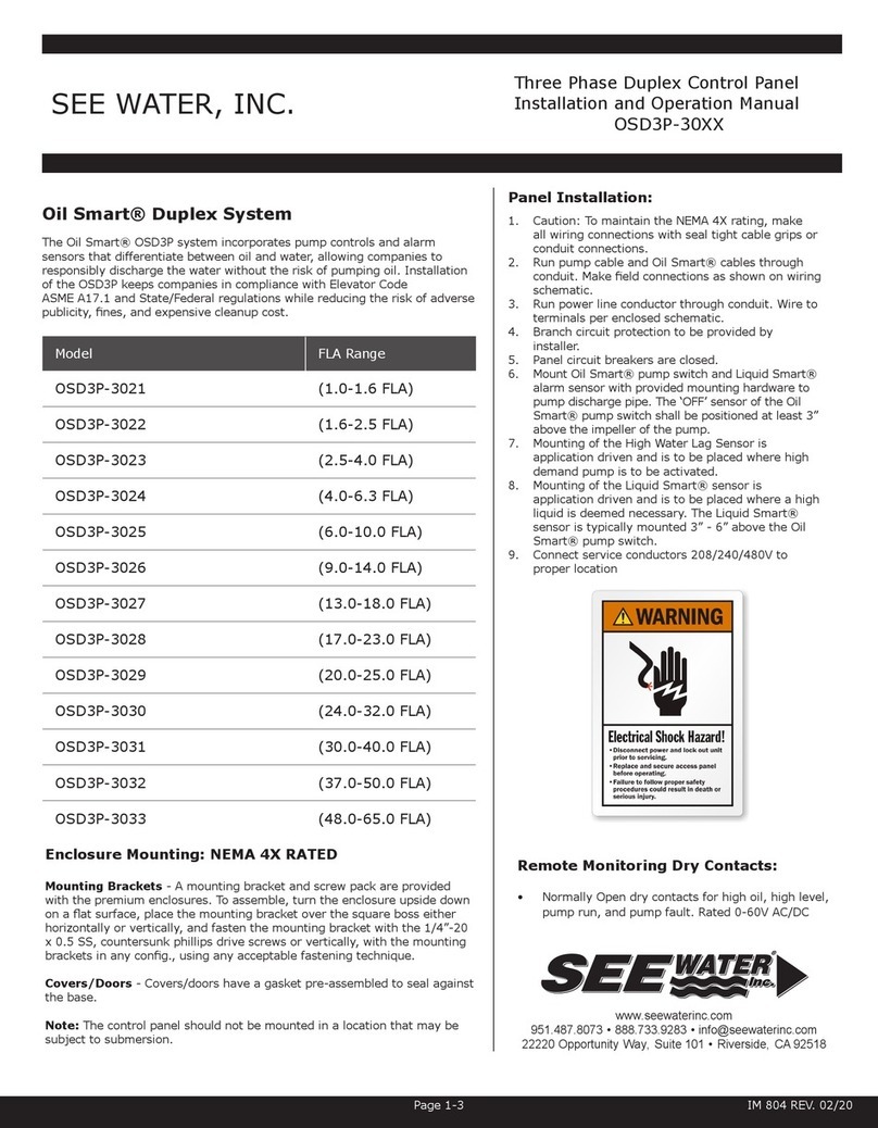 See Water Oil Smart OSD3P-30 Series Installation and operation manual